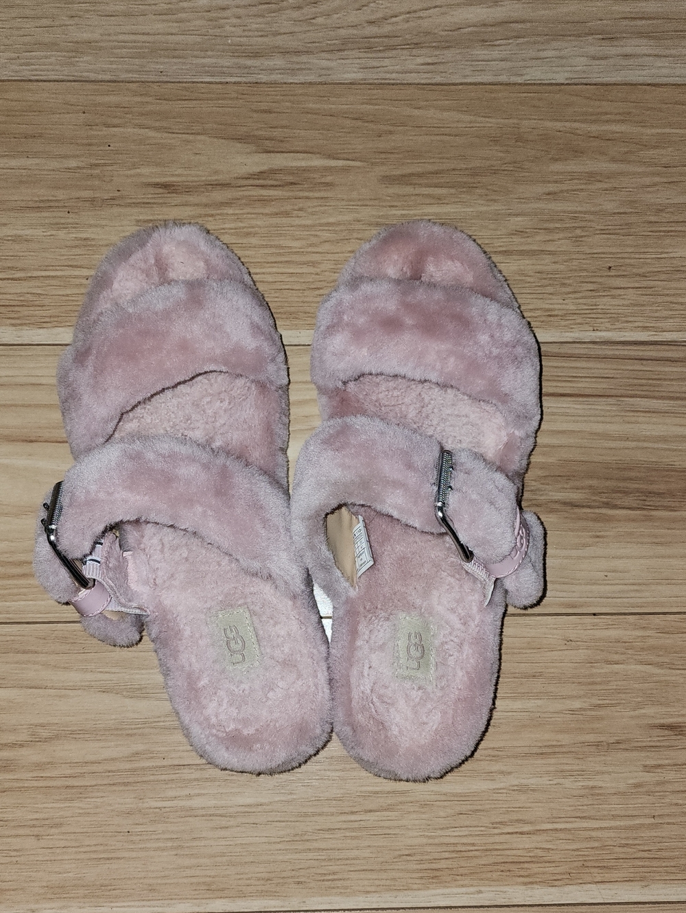 UGG Pink Fuzz Yeah Slide Sandals
